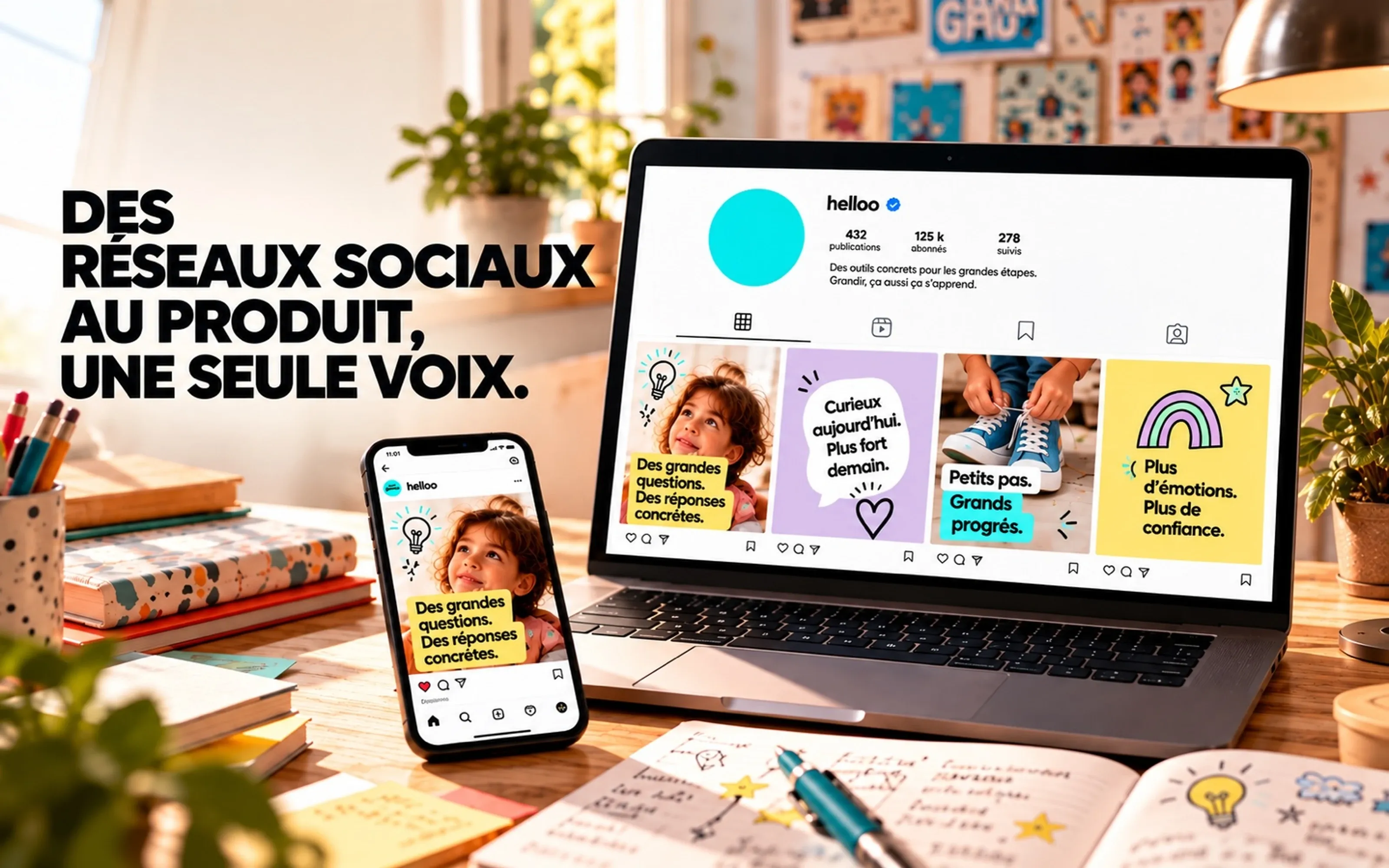 Le territoire HELLOO appliqué aux contenus social media