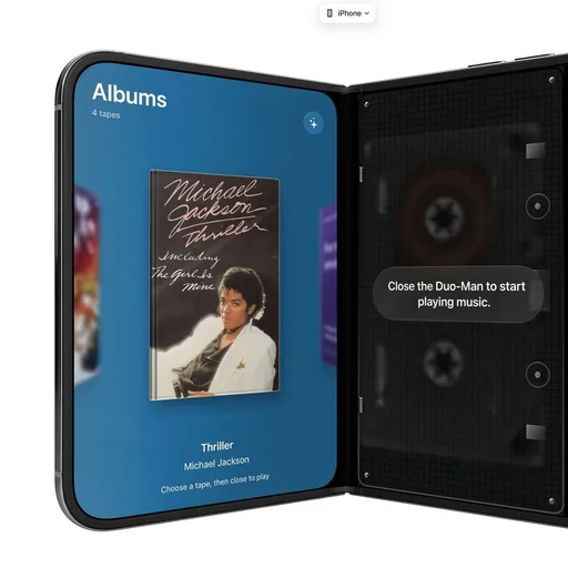Duo-Man fait de la charnière de l’iPhone Duo une trappe à cassette